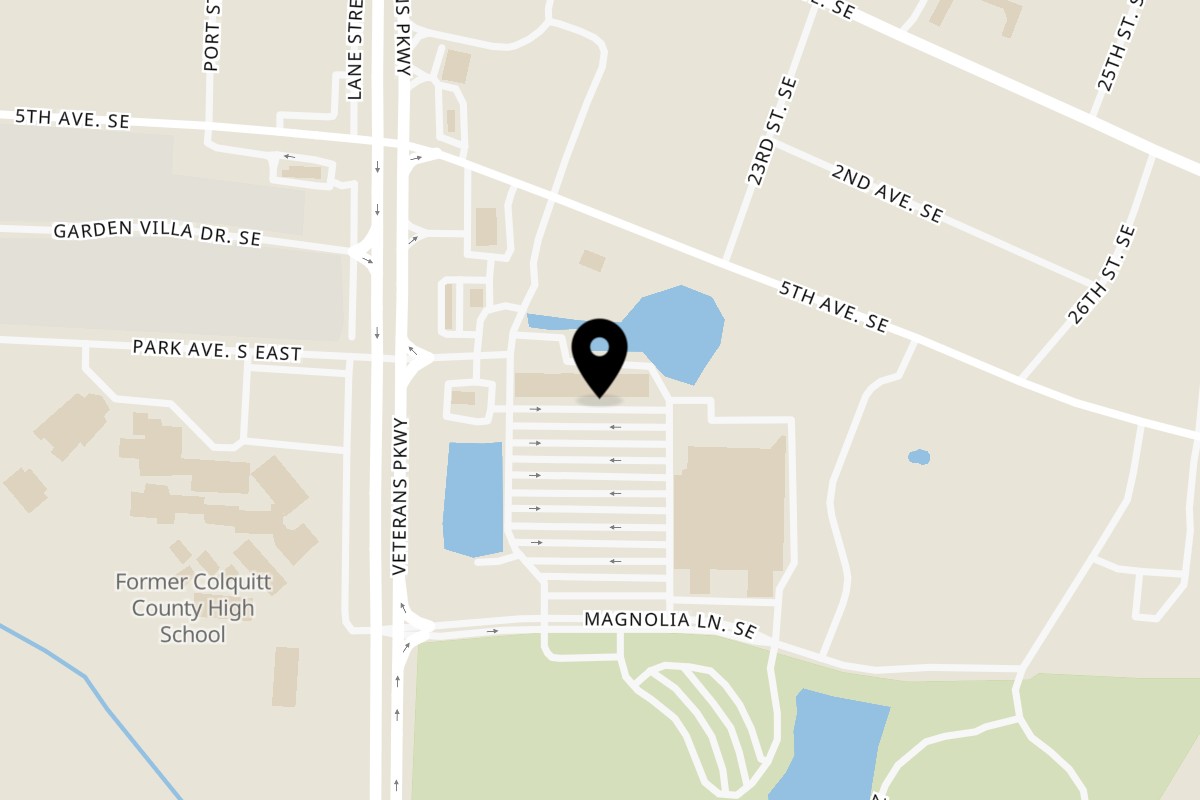 Map showing the location of Tortillería La Oaxaqueña | Mexican on 619 Veterans Pkwy in Moultrie